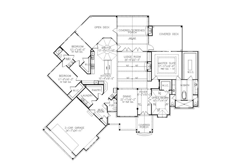 Dream House Plan - Floor Plan - Main Floor for Craftsman House Plan #54-571 - 4 bed, 2.5 bath