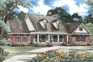 Country Exterior - Front Elevation Plan #17-3145