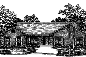 Colonial Exterior - Front Elevation Plan #30-265