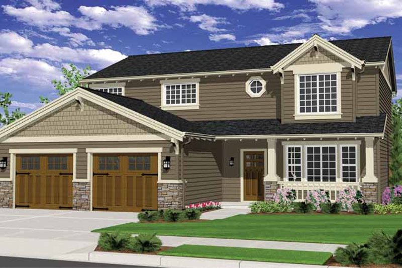 Architectural House Design - Craftsman Exterior - Front Elevation Plan #943-26