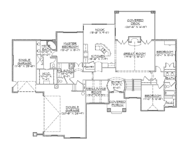 Architectural House Design - Country Floor Plan - Main Floor Plan #945-120