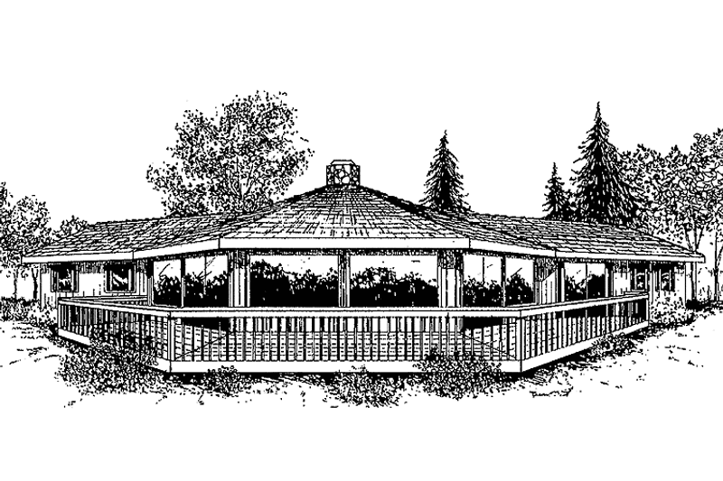 House Plan Design - Exterior - Front Elevation 3 for Contemporary House Plan #60-686 - 3 bed, 2 bath