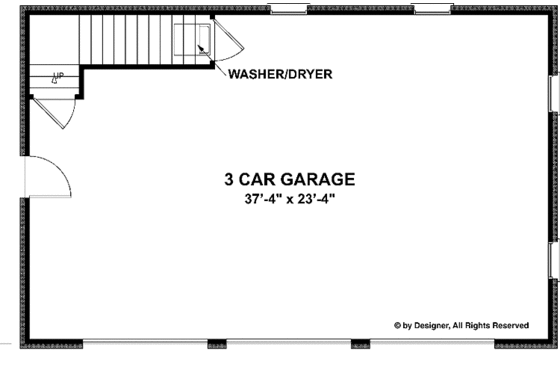 Floor Plan - Main Floor for Colonial House Plan #56-674 - 1 bed, 1 bath