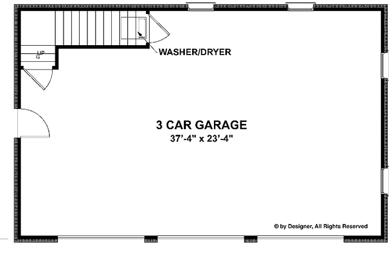 House Design - Floor Plan - Main Floor for Colonial House Plan #56-674 - 1 bed, 1 bath