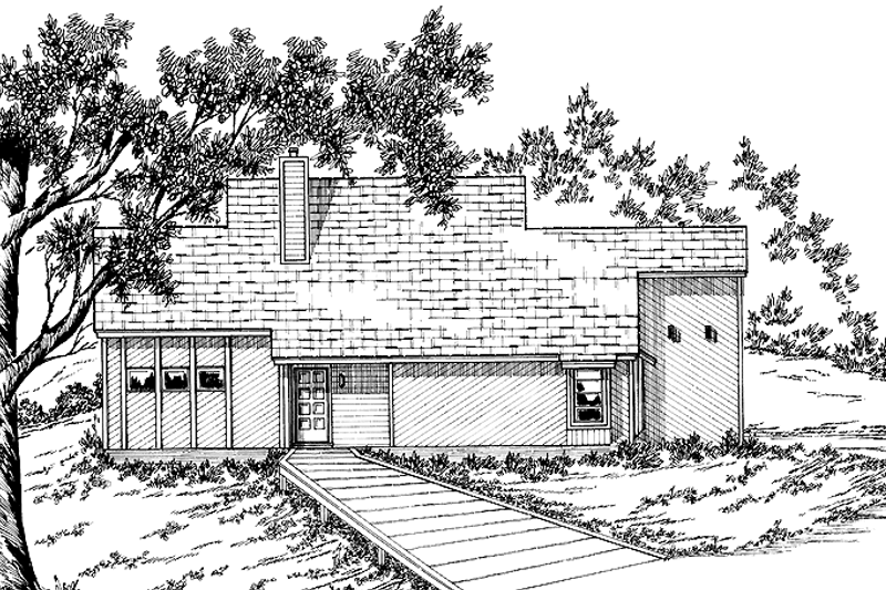 Home Plan - Contemporary Exterior - Front Elevation Plan #36-567