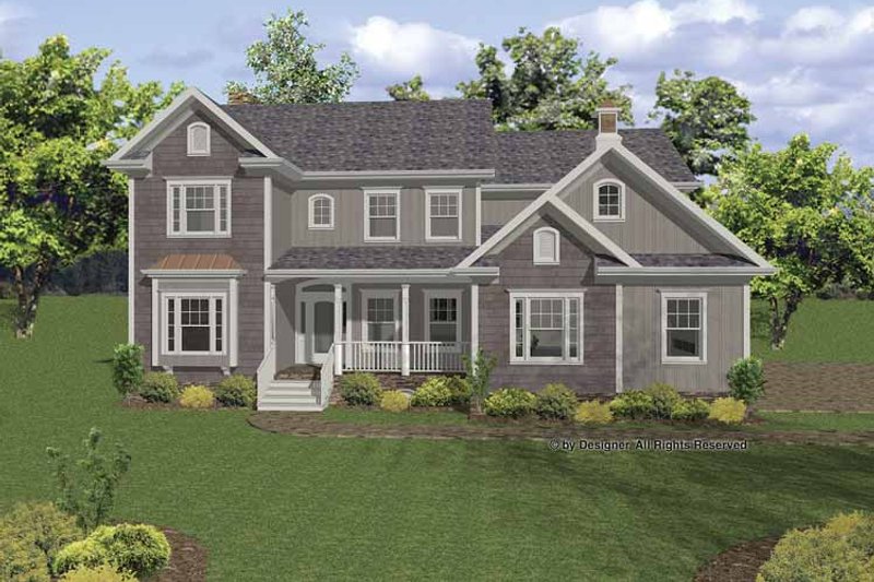 Home Plan - Country Exterior - Front Elevation Plan #56-668