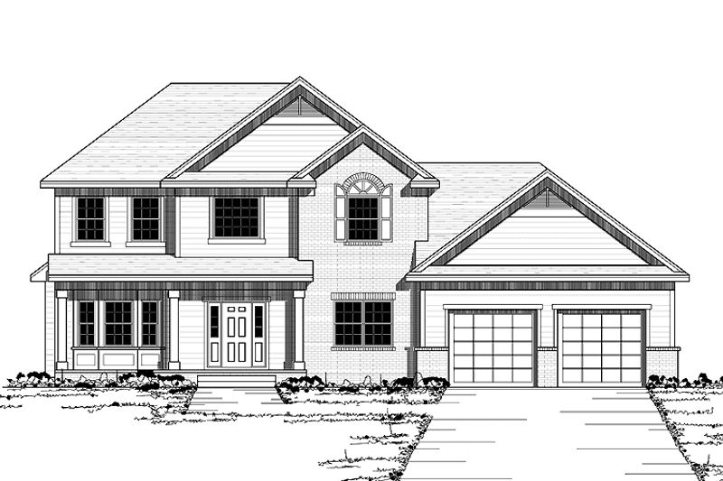 Home Plan - Exterior - Front Elevation 3 for European House Plan #51-631 - 4 bed, 2.5 bath