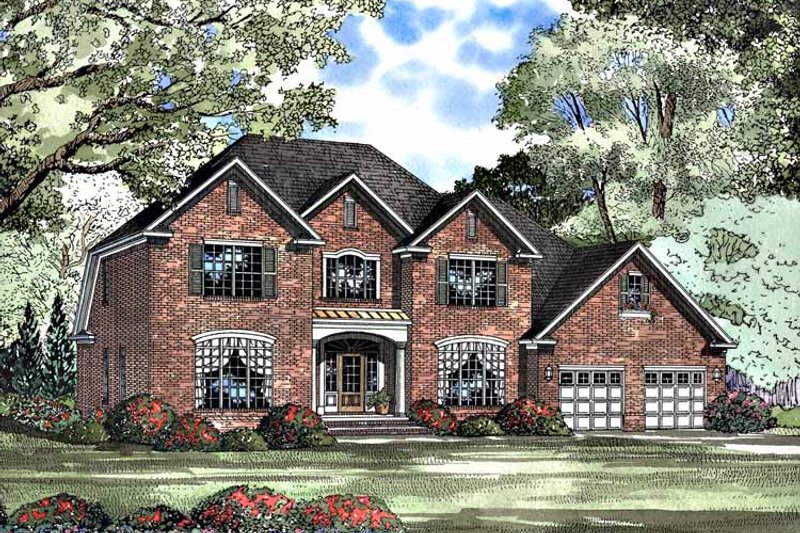 Dream House Plan - Colonial Exterior - Front Elevation Plan #17-3105