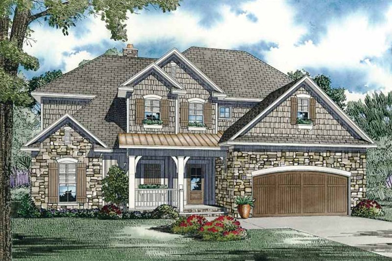 Dream House Plan - European Exterior - Front Elevation Plan #17-2932