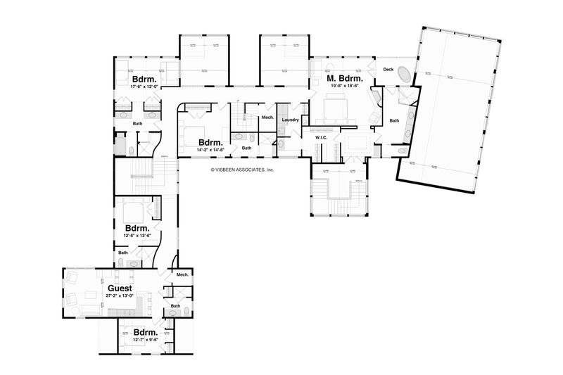 Architectural House Design - Floor Plan - Upper Floor for Craftsman House Plan #928-247 - 4 bed, 6 bath