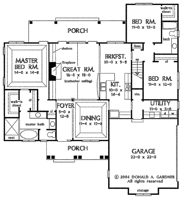 House Plan Design - Ranch Floor Plan - Main Floor Plan #929-603