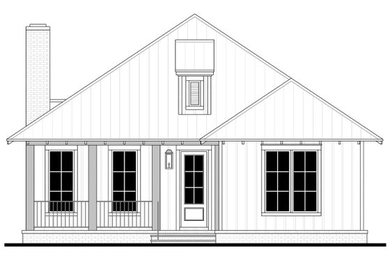 Exterior - Front Elevation 3 for Traditional House Plan #430-309 - 3 bed, 2 bath