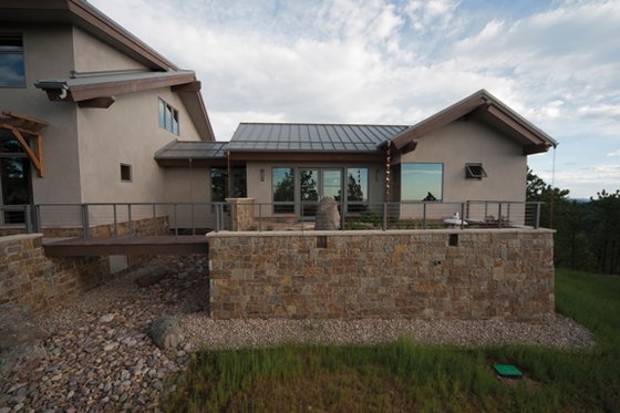 Exterior - Rear Elevation 1 for Contemporary House Plan #1042-15 - 3 bed, 3 bath