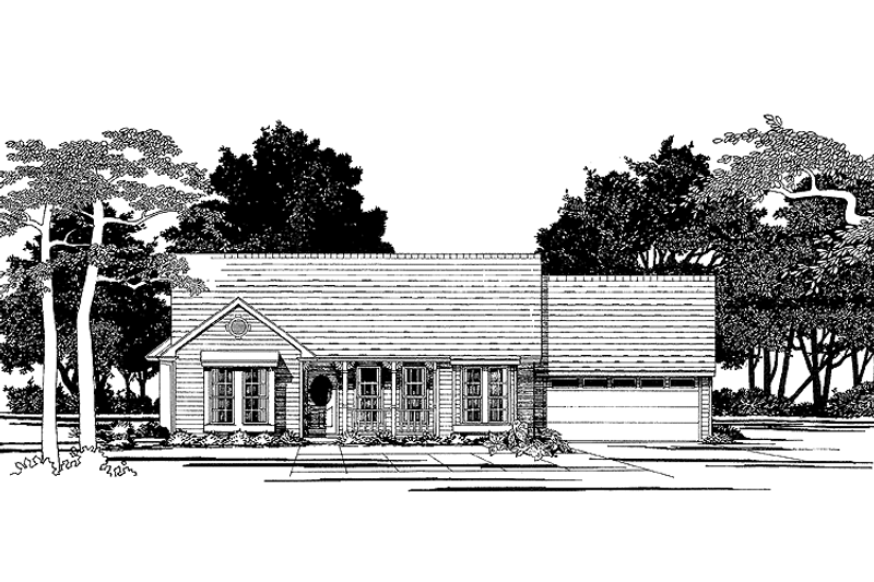 Architectural House Design - Country Exterior - Front Elevation Plan #472-285