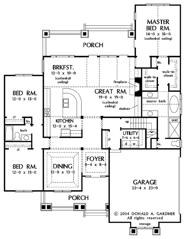 House Design - Ranch Floor Plan - Main Floor Plan #929-745