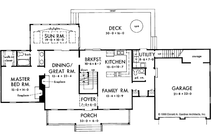 House Plan Design - Floor Plan - Main Floor for Country House Plan #929-102 - 3 bed, 2.5 bath