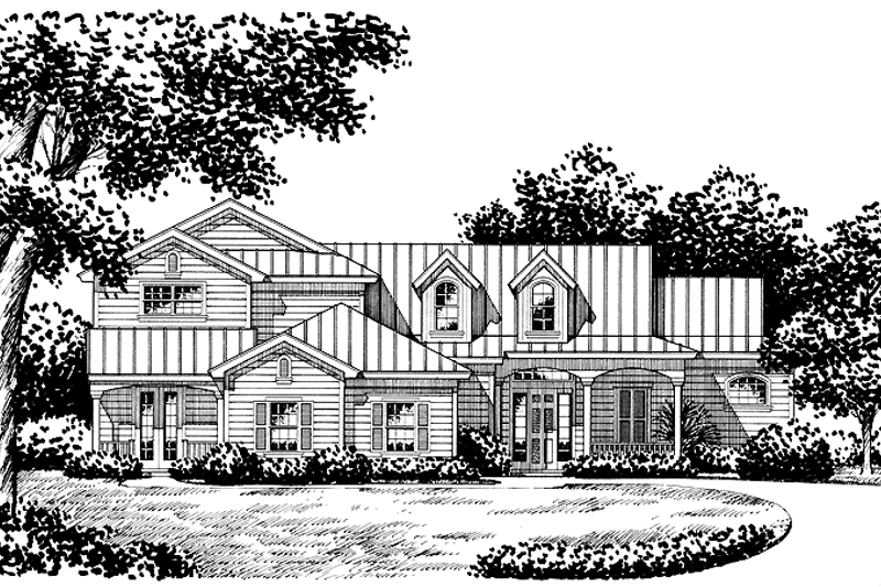 Dream House Plan - Mediterranean Exterior - Front Elevation Plan #417-663