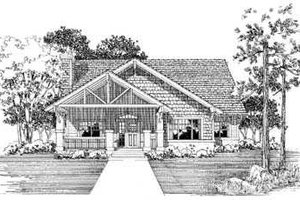 Cottage Exterior - Front Elevation Plan #72-128