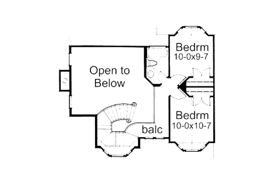 Floor Plan - Upper Floor for Country House Plan #120-155 - 3 bed, 3 bath