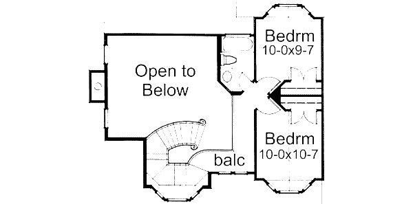 Home Plan - Country Floor Plan - Upper Floor Plan #120-155