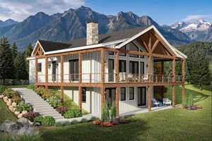 House Blueprint - Exterior - Front Elevation for Country House Plan #932-1440 - 3 bed, 2.5 bath