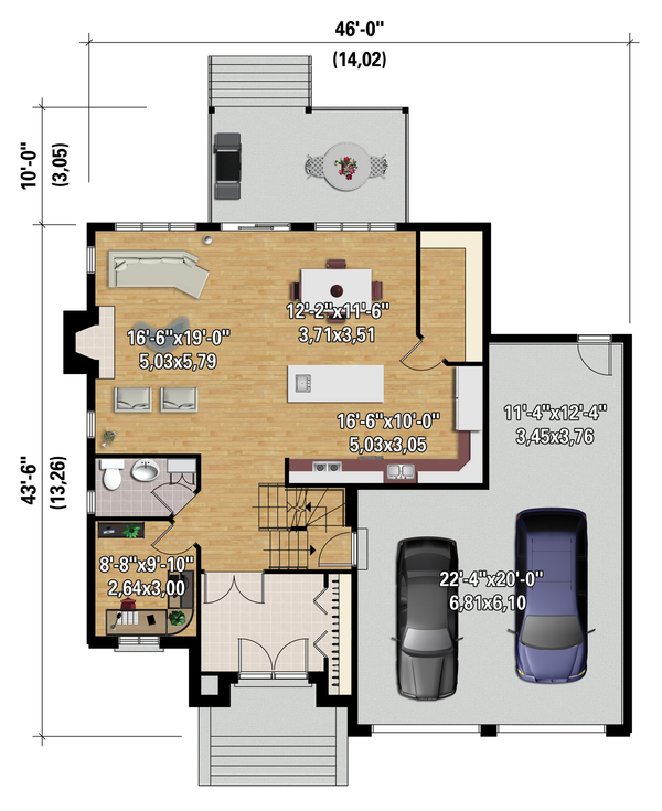 Traditional Floor Plan - Main Floor Plan #25-4486