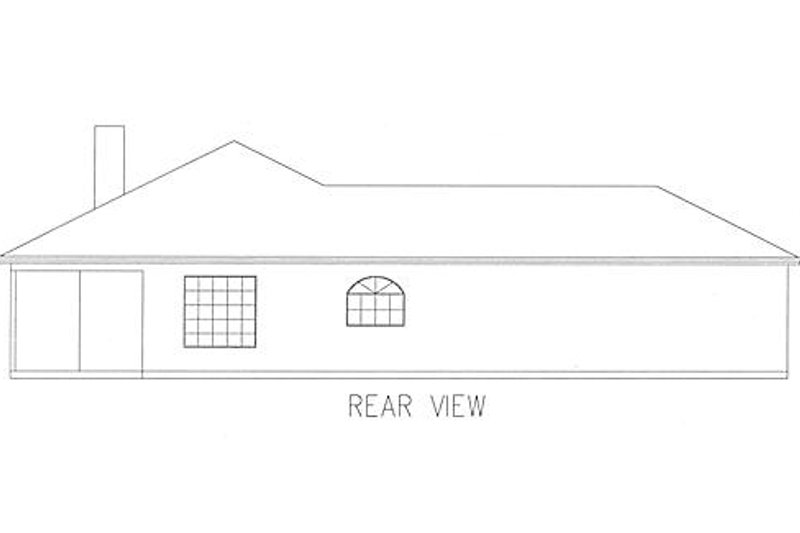 Dream House Plan - Exterior - Rear Elevation for Mediterranean House Plan #437-9 - 3 bed, 2 bath