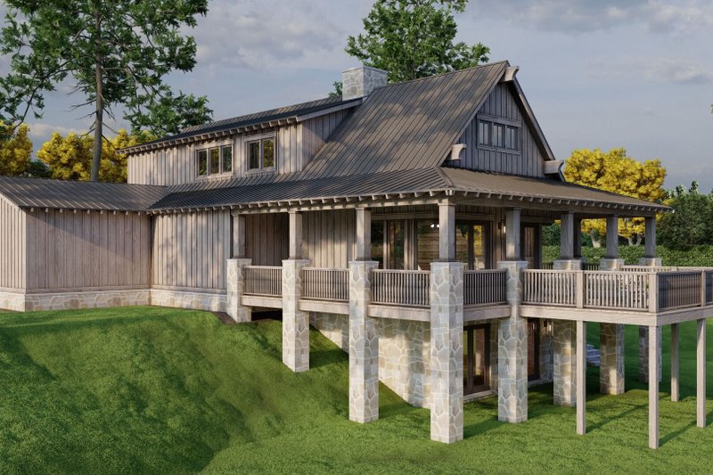 Dream House Plan - Exterior - Front Elevation 3 for Country House Plan #923-385 - 2 bed, 2 bath