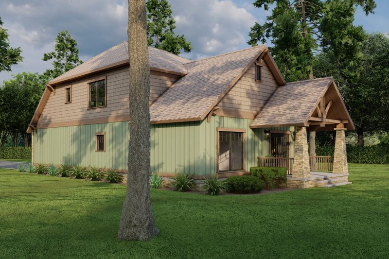 Dream House Plan - Exterior - Rear Elevation 1 for Craftsman House Plan #17-2221 - 3 bed, 2.5 bath