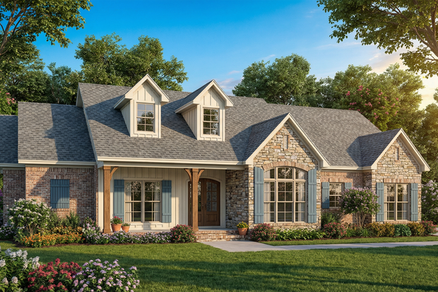 Country Plans with Grilling Porches