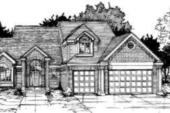 Exterior - Front Elevation for Traditional House Plan #334-106 - 4 bed, 3.5 bath