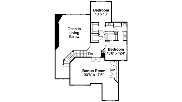 Home Plan - Traditional Floor Plan - Upper Floor Plan #124-486