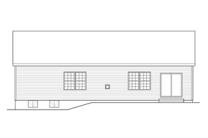 Exterior - Rear Elevation for Ranch House Plan #22-580 - 3 bed, 2.5 bath