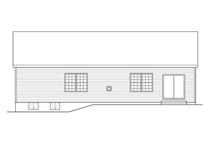 Dream House Plan - Exterior - Rear Elevation for Ranch House Plan #22-580 - 3 bed, 2.5 bath
