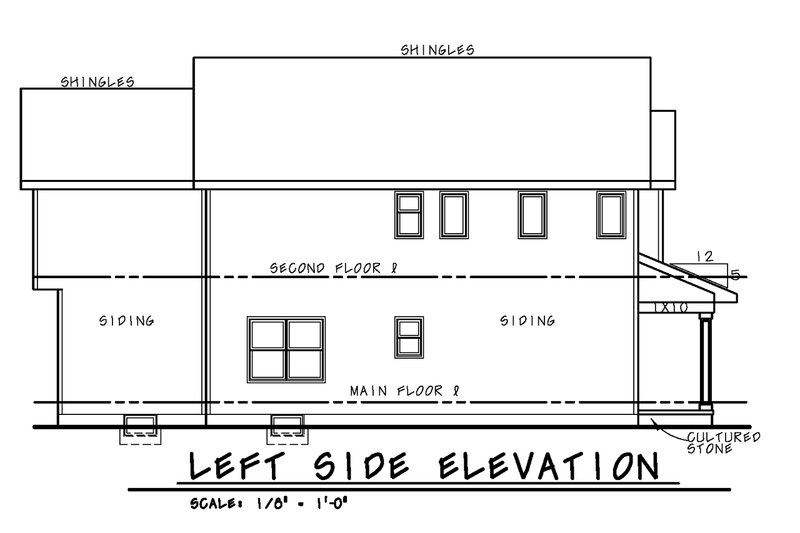 Architectural House Design - Exterior - Other Elevation for Craftsman House Plan #20-2189 - 3 bed, 3 bath