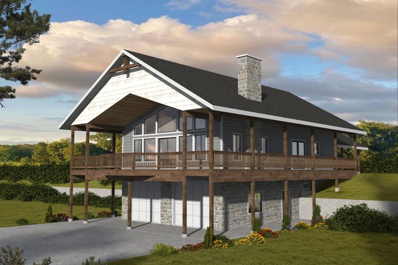 Dream House Plan - Craftsman Exterior - Front Elevation Plan #117-1021