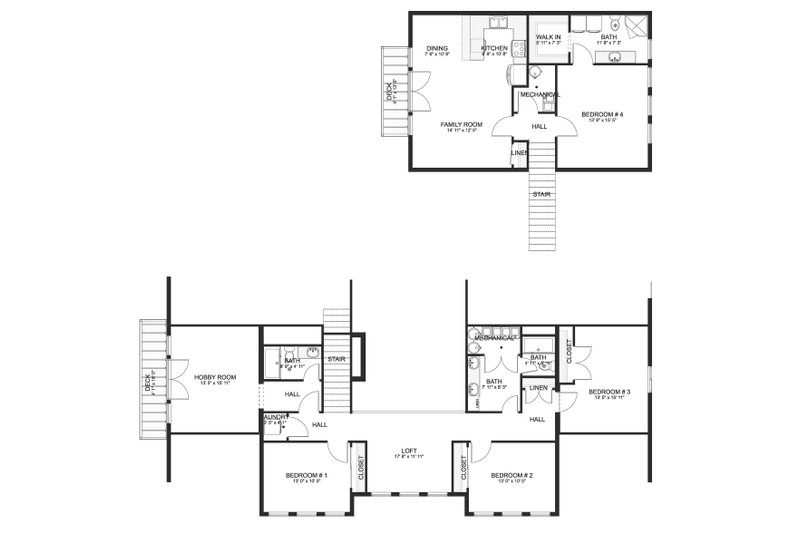 Farmhouse Style House Plan - 6 Beds 4.5 Baths 4658 Sq/Ft Plan #1060-48 ...