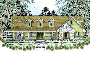 Farmhouse Exterior - Front Elevation Plan #42-393