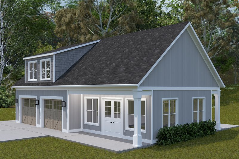 House Design - Exterior - Front Elevation 3 for Traditional House Plan #1060-357, 0.5 bath