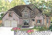 European Style House Plan - 3 Beds 2.5 Baths 2339 Sq/Ft Plan #124-688 