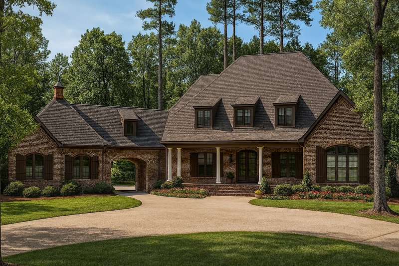 House Blueprint - European Exterior - Front Elevation Plan #17-2507