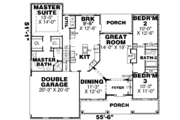 Traditional Style House Plan - 3 Beds 2 Baths 1779 Sq/Ft Plan #34-142 
