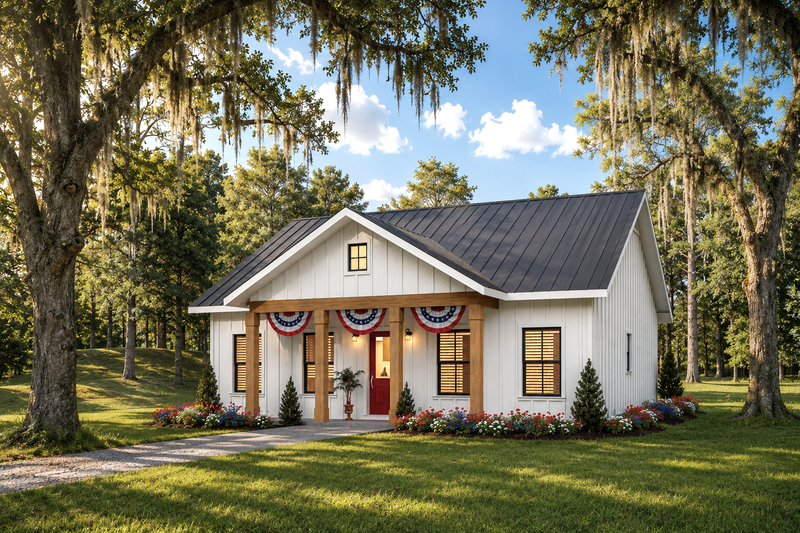 Dream House Plan - Exterior - Front Elevation 2 for Cottage House Plan #44-304 - 2 bed, 2 bath