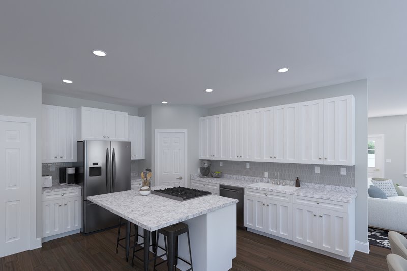 House Blueprint - Interior - Kitchen 1 for Craftsman House Plan #1060-475 - 2 bed, 3 bath