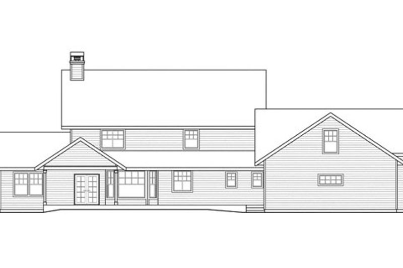Dream House Plan - Exterior - Rear Elevation for Traditional House Plan #124-837 - 4 bed, 4 bath