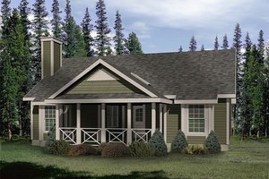 Cottage Exterior - Front Elevation Plan #22-119