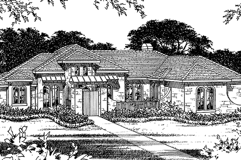 House Plan Design - European Exterior - Front Elevation Plan #472-335