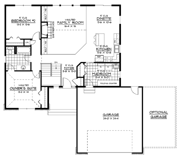 Dream House Plan - European Floor Plan - Main Floor Plan #51-590