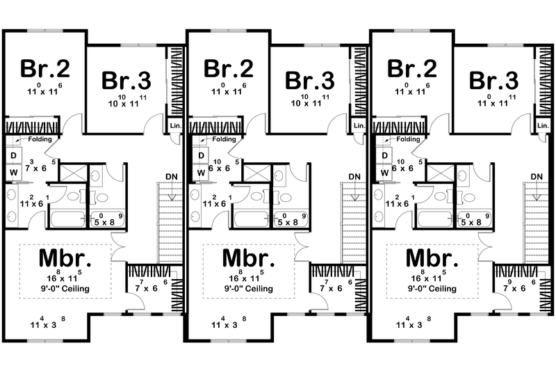 House Plan Design - Floor Plan - Upper Floor for Modern House Plan #455-824 - 3 bed, 3 bath