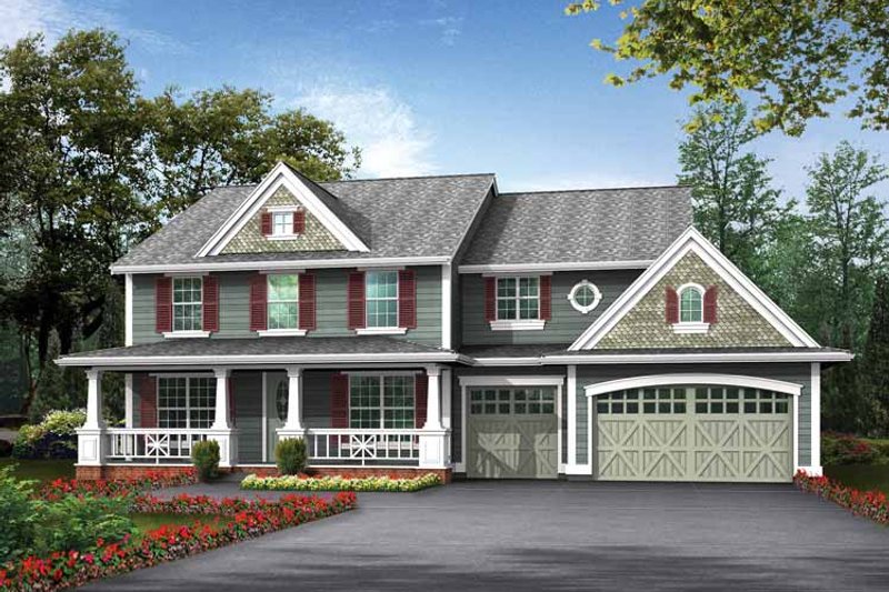 Dream House Plan - Craftsman Exterior - Front Elevation Plan #132-309
